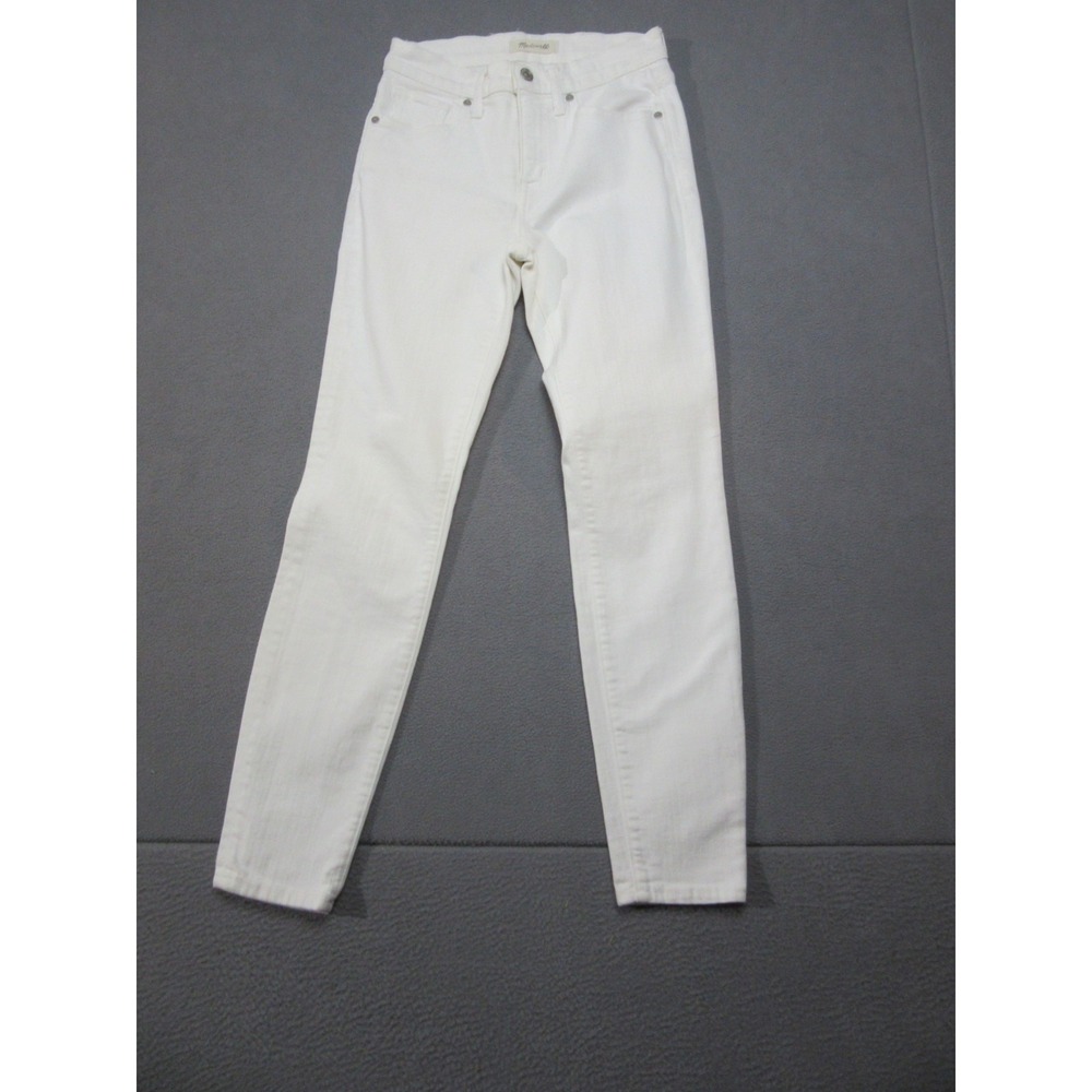 Madewell Jeans Womens 26 White High Rise Skinny Denim Stretch Preppy